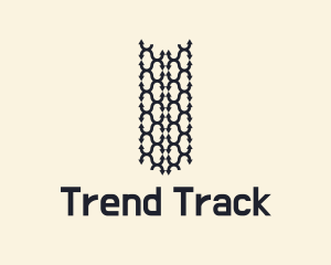 Tire Tracks Arrow  logo design