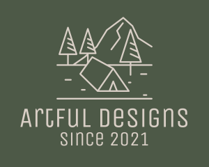 Nature Glamping Line Art logo design