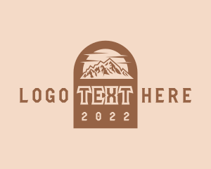 Badge - Adventure Rustic Mountain logo design