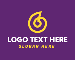 Stream - Music Circle Number 6 logo design
