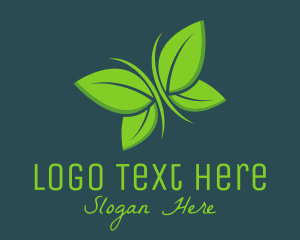 Eco Friendly - Botanical Garden Butterfly logo design