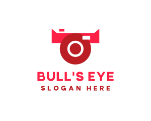 Abstract Bull Camera logo design