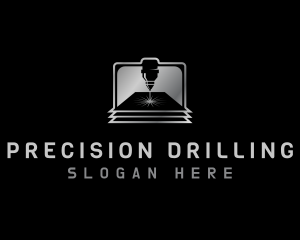 Drilling - Laser Metal Cutter logo design