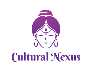 Culture - Indian Woman Meditation logo design