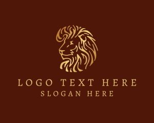 Gold - Lion Wildlife Safari logo design