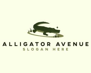 Alligator - Nature Jungle Crocodile logo design