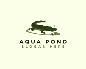 Pond - Nature Jungle Crocodile logo design