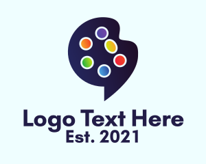 Messenger - Chat Artist Palette logo design