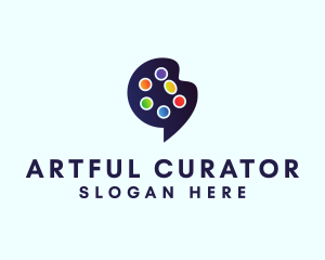 Chat Artist Palette logo design