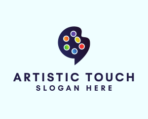 Chat Artist Palette logo design