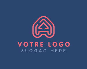 Customer Service - Maze Lines Letter A logo design
