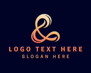 Ligature - Stylish Script Ampersand logo design