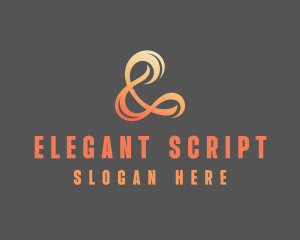 Stylish Script Ampersand  logo design