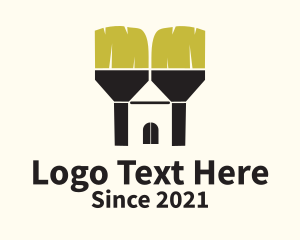 Design - House Paint Brush logo design