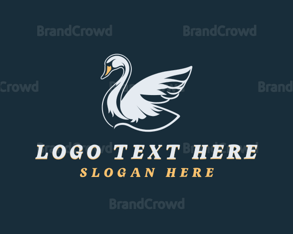 Swan Avian Bird Logo