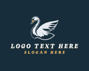 Swan Avian Bird Logo