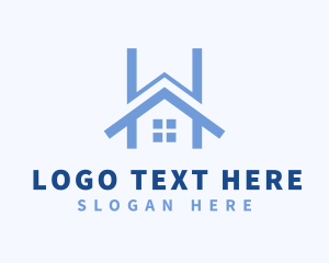 Roof - Home Residence Letter H logo design