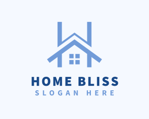 Home Residence Letter H logo design