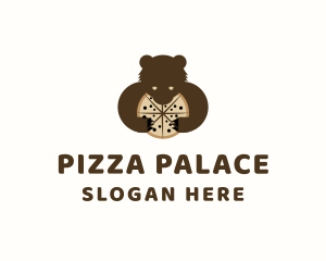 Pizza - Pizza Grizzly Bear logo design