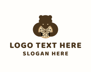 Bear - Pizza Grizzly Bear logo design