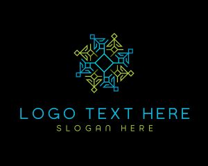 Technology - Geometric Pattern Tech logo design