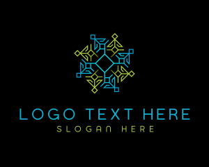 Geometric Pattern Tech Logo