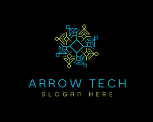 Geometric Pattern Tech logo design