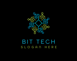 Geometric Pattern Tech logo design