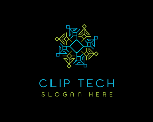 Geometric Pattern Tech logo design