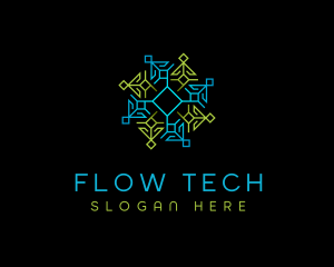 Geometric Pattern Tech logo design