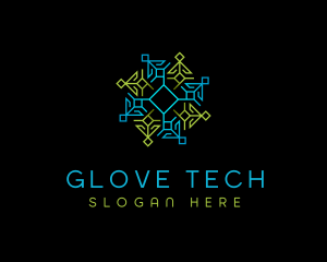 Geometric Pattern Tech logo design