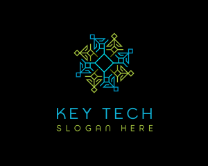 Geometric Pattern Tech logo design