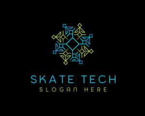 Geometric Pattern Tech logo design