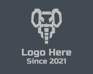 Gamer - Geometric Game Elephant logo design