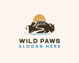 Bison Nature Safari logo design