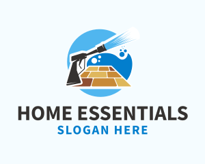 Household - Floor Pressure Washer Cleaning logo design