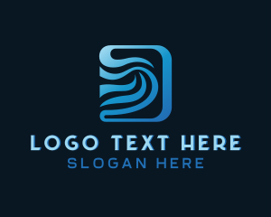 Business - Digital Technology Wave Company logo design
