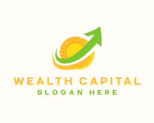 Money Coin Arrow logo design