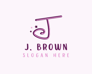 Star Letter J logo design