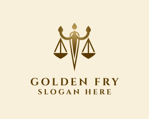 Golden Justice Law logo design