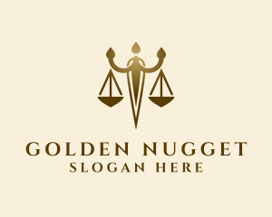 Golden Justice Law logo design