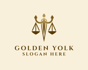 Golden Justice Law logo design