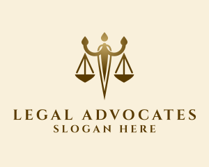 Golden Justice Law logo design