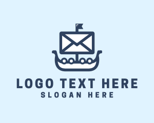 Envelope Sail Ship Logo