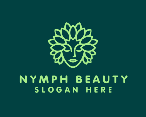 Nymph - Leaf Goddess Hair logo design