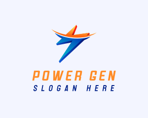 Generator - Lightning Bolt Energy logo design