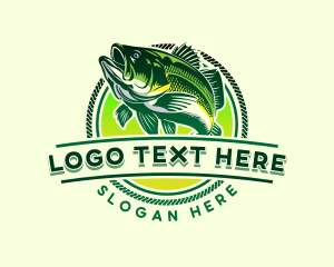 Fish Ocean Fishing  Logo