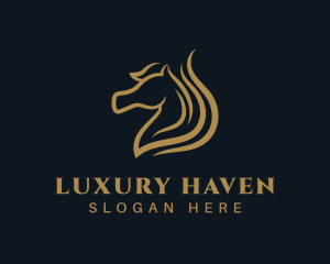 Luxury Stallion Horse logo design