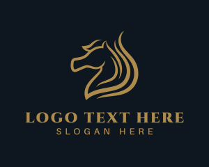 Mustang - Luxury Stallion Horse logo design