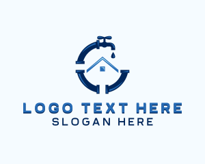 Spigot - Plumbing Faucet Pipes logo design